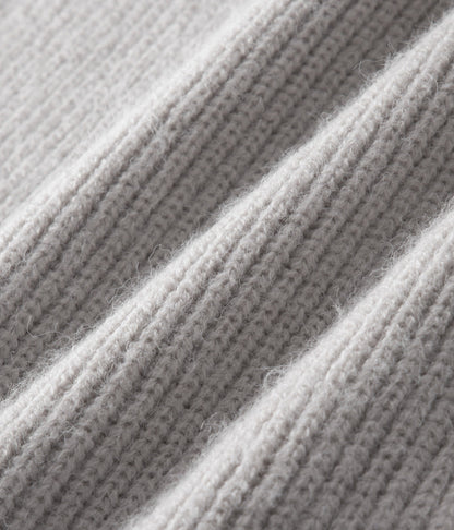 Mäns Ribbade Tröja med Hög Krage för Stilig Lagerpåläggning