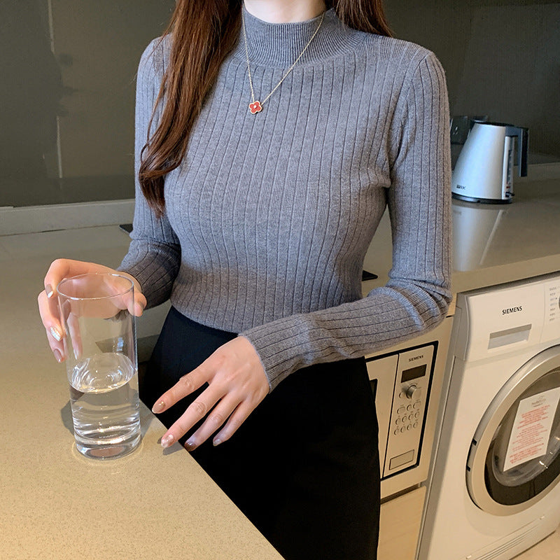 Aurora - Mysig Ribbad Polotröja för Vardagligt Bruk