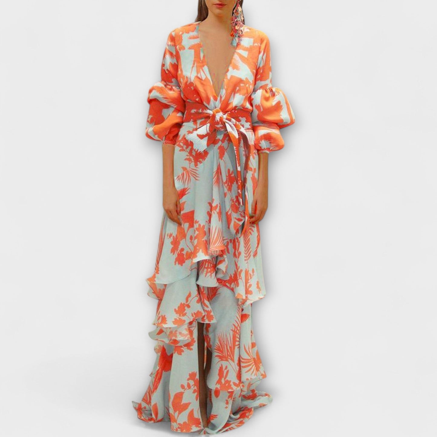 Marie - Flödande Chiffonklänning för Festliga Tillfällen