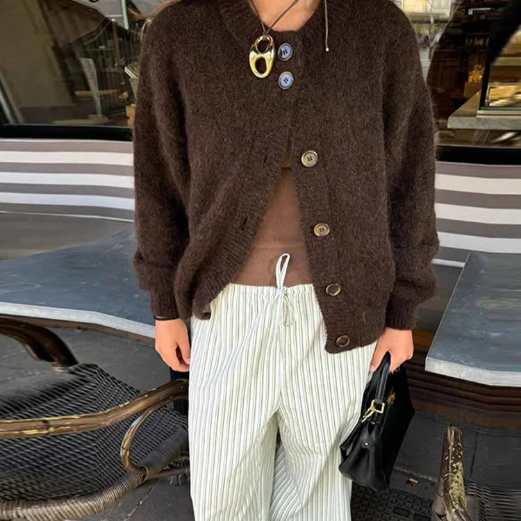 Chic Knapp-up Cardigan för Varje Tillfälle