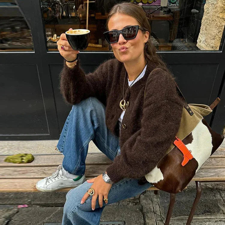 Chic Knapp-up Cardigan för Varje Tillfälle