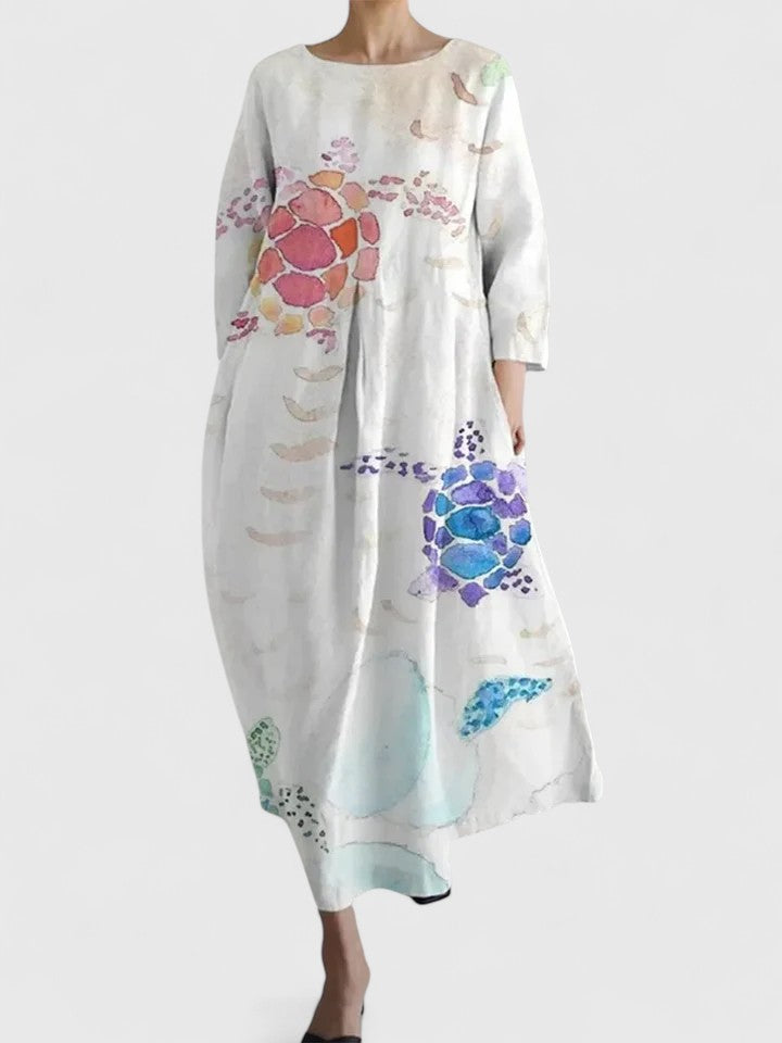 Margaritte | Chic Midi Klänning för Alla Tillfällen