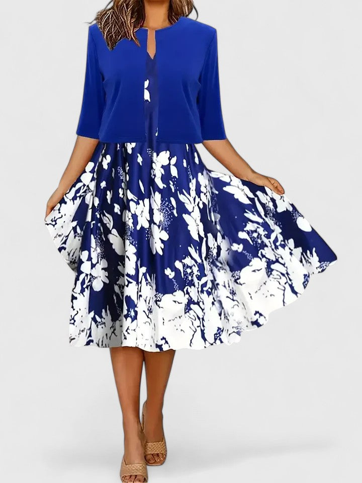 Chantal | Chic Midi Klänning för Alla Tillfällen