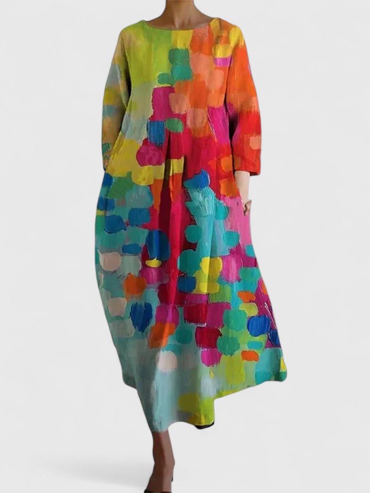 Margaritte | Chic Midi Klänning för Alla Tillfällen