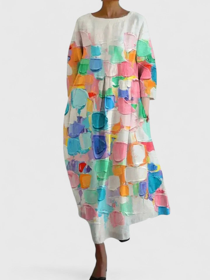 Margaritte | Chic Midi Klänning för Alla Tillfällen