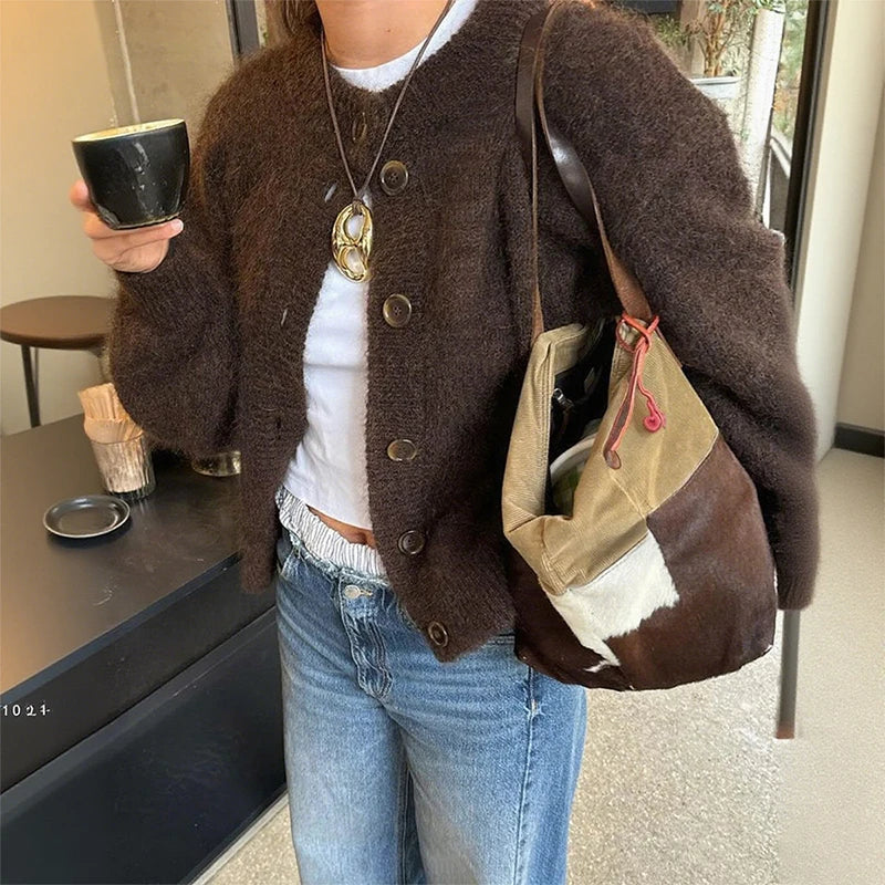 Chic Knapp-up Cardigan för Varje Tillfälle