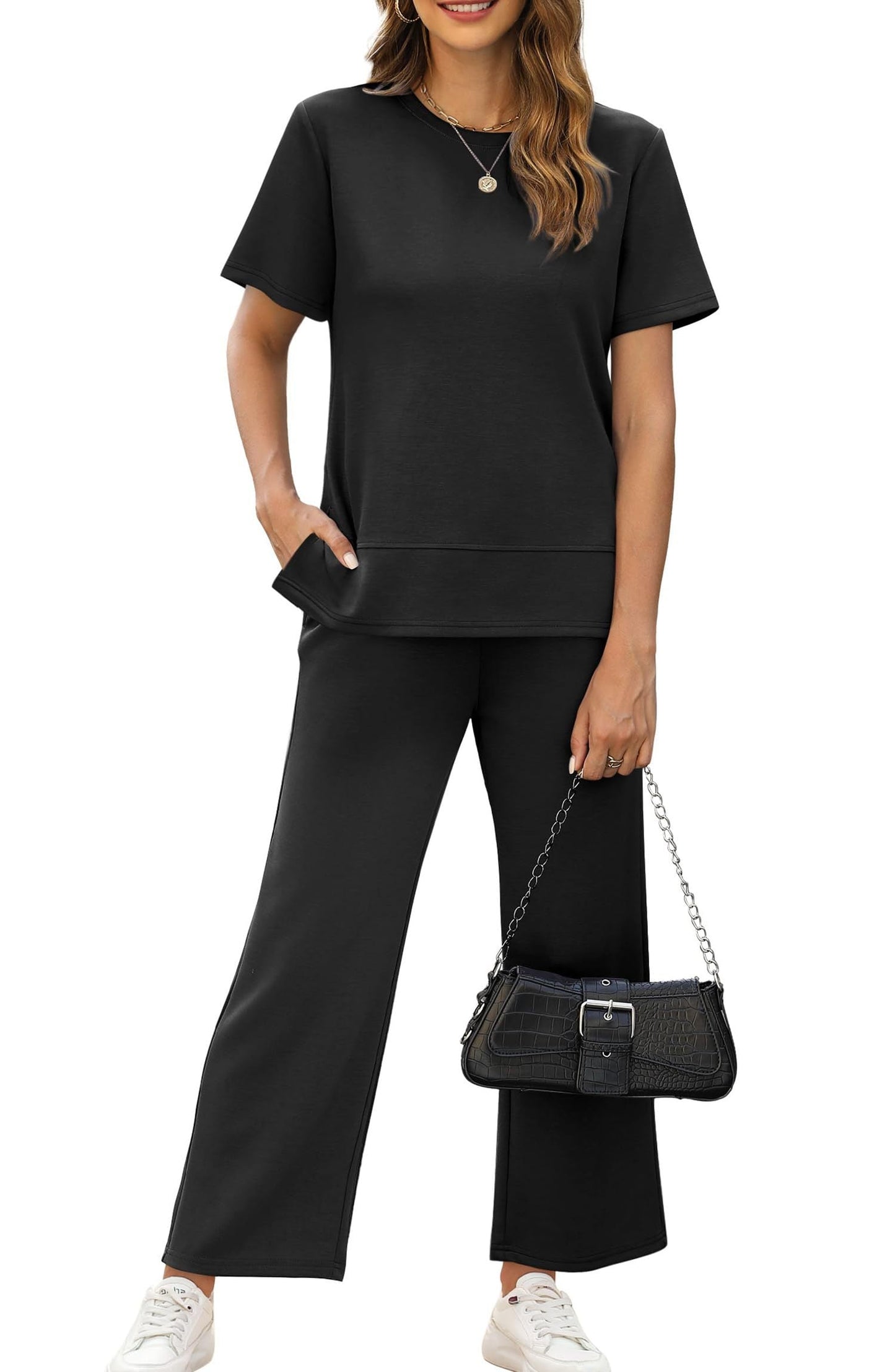 Carmel | Chic Stickad Lounge Set för Vardagsbruk