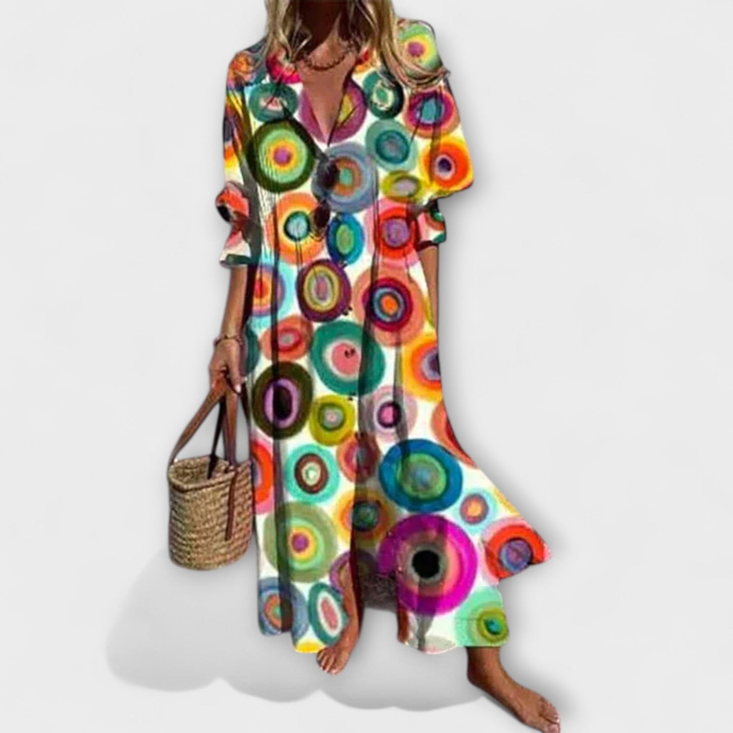 Lila - Smickrande Maxi Klänning för Enkelt Stil