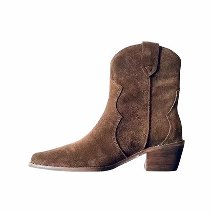 Chic Suede Western Boots för Stilsäkra Utflykter