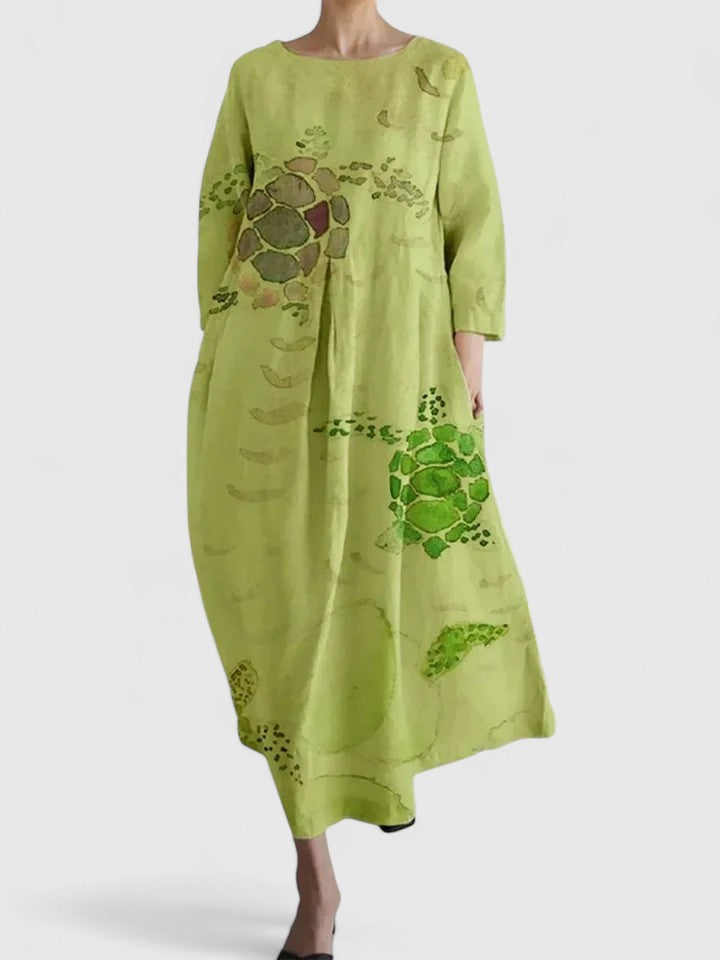 Margaritte | Chic Midi Klänning för Alla Tillfällen