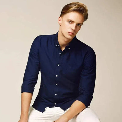 Chic Slim Fit Långärmad Skjorta för Stiliga Evenemang