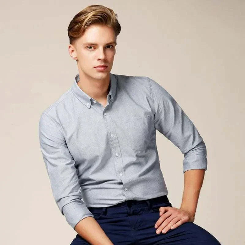 Chic Slim Fit Långärmad Skjorta för Stiliga Evenemang
