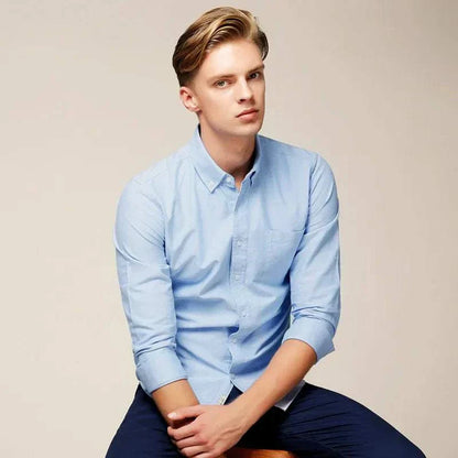 Chic Slim Fit Långärmad Skjorta för Stiliga Evenemang