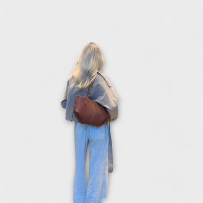 Olivia – Chic Vintage Canvas Tote för Dagligt Bruk