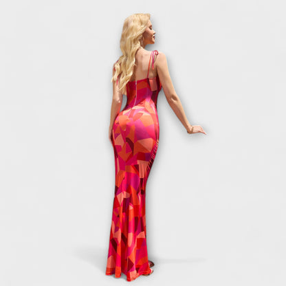 Thalia Blommig Klänning för Speciella Tillfällen