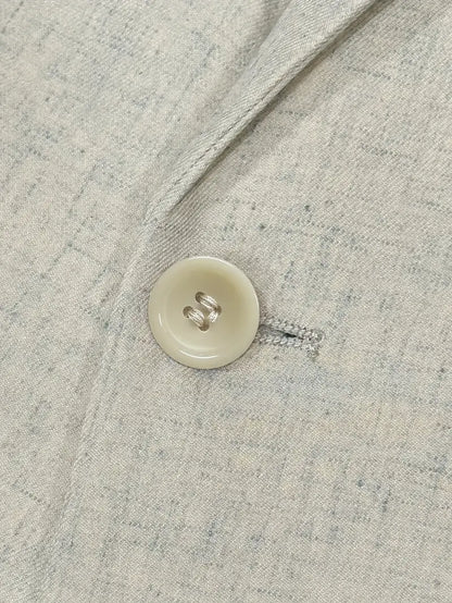 Herrens Linneblandning Kostymset - Slim Blazer & Byxor för Formella Evenemang