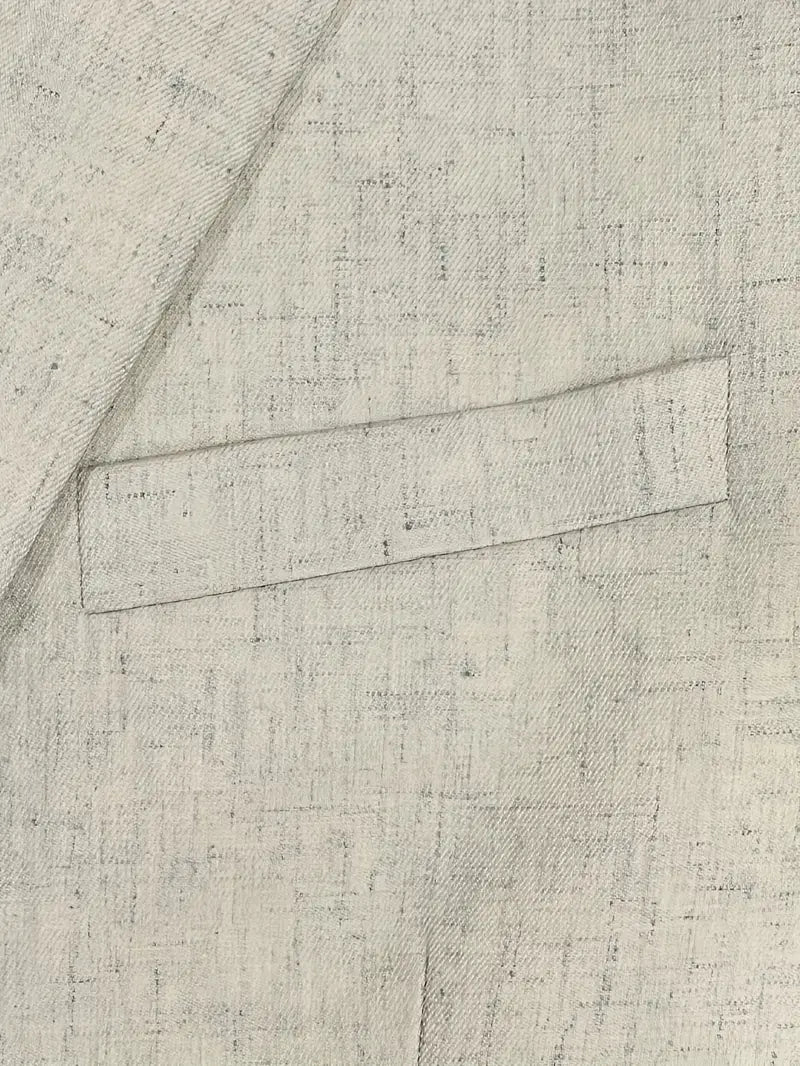 Herrens Linneblandning Kostymset - Slim Blazer & Byxor för Formella Evenemang