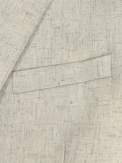 Herrens Linneblandning Kostymset - Slim Blazer & Byxor för Formella Evenemang