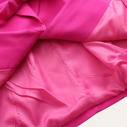 Chic Dam Blazer och Vida Byxor Set för Stilsäkra Evenemang