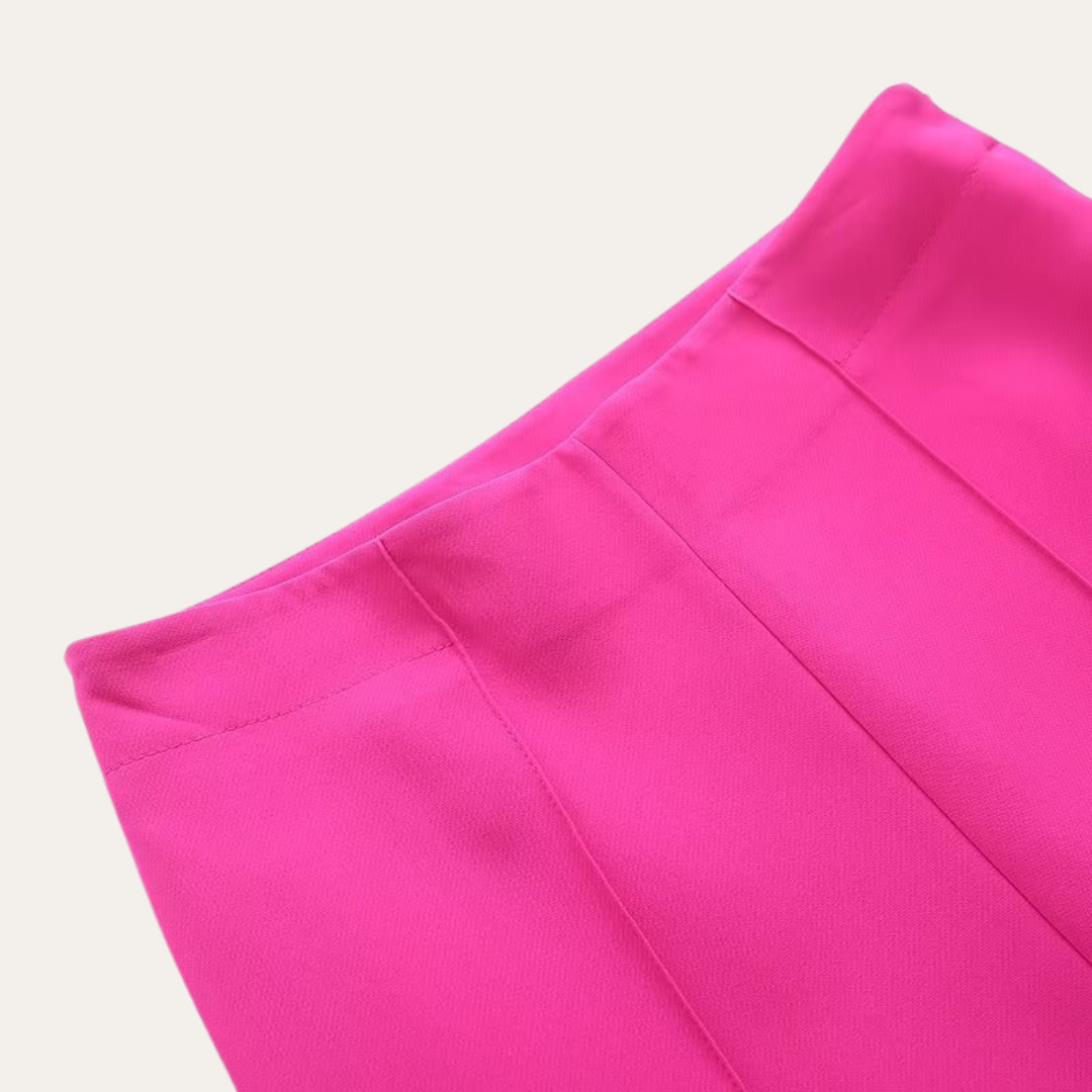 Chic Dam Blazer och Vida Byxor Set för Stilsäkra Evenemang