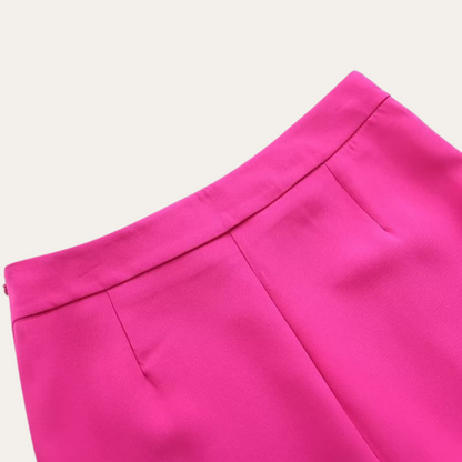 Chic Dam Blazer och Vida Byxor Set för Stilsäkra Evenemang