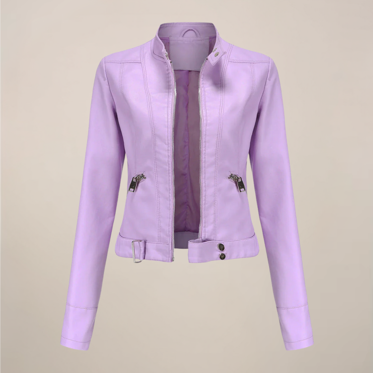 Chic Fuskpäls Bikerjacka för Vardagsstil