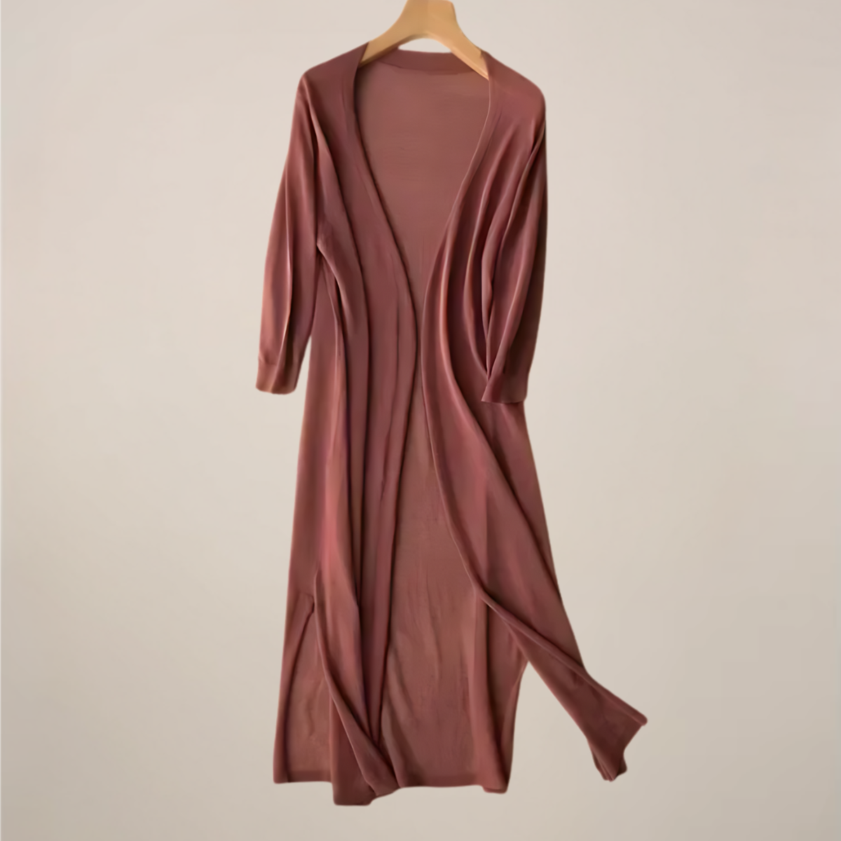 Chic Öppen Framsida Dam Stickad Kofta för Vardagsbruk