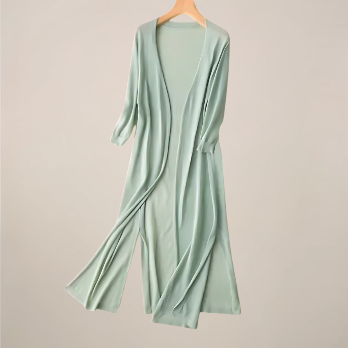 Chic Öppen Framsida Dam Stickad Kofta för Vardagsbruk