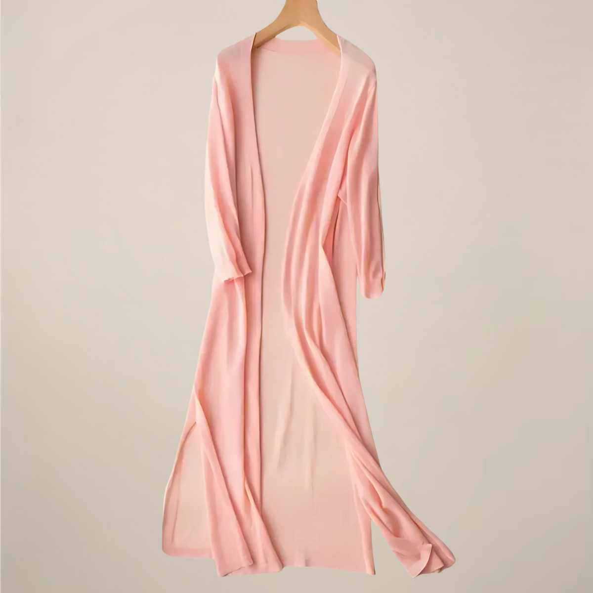 Chic Öppen Framsida Dam Stickad Kofta för Vardagsbruk