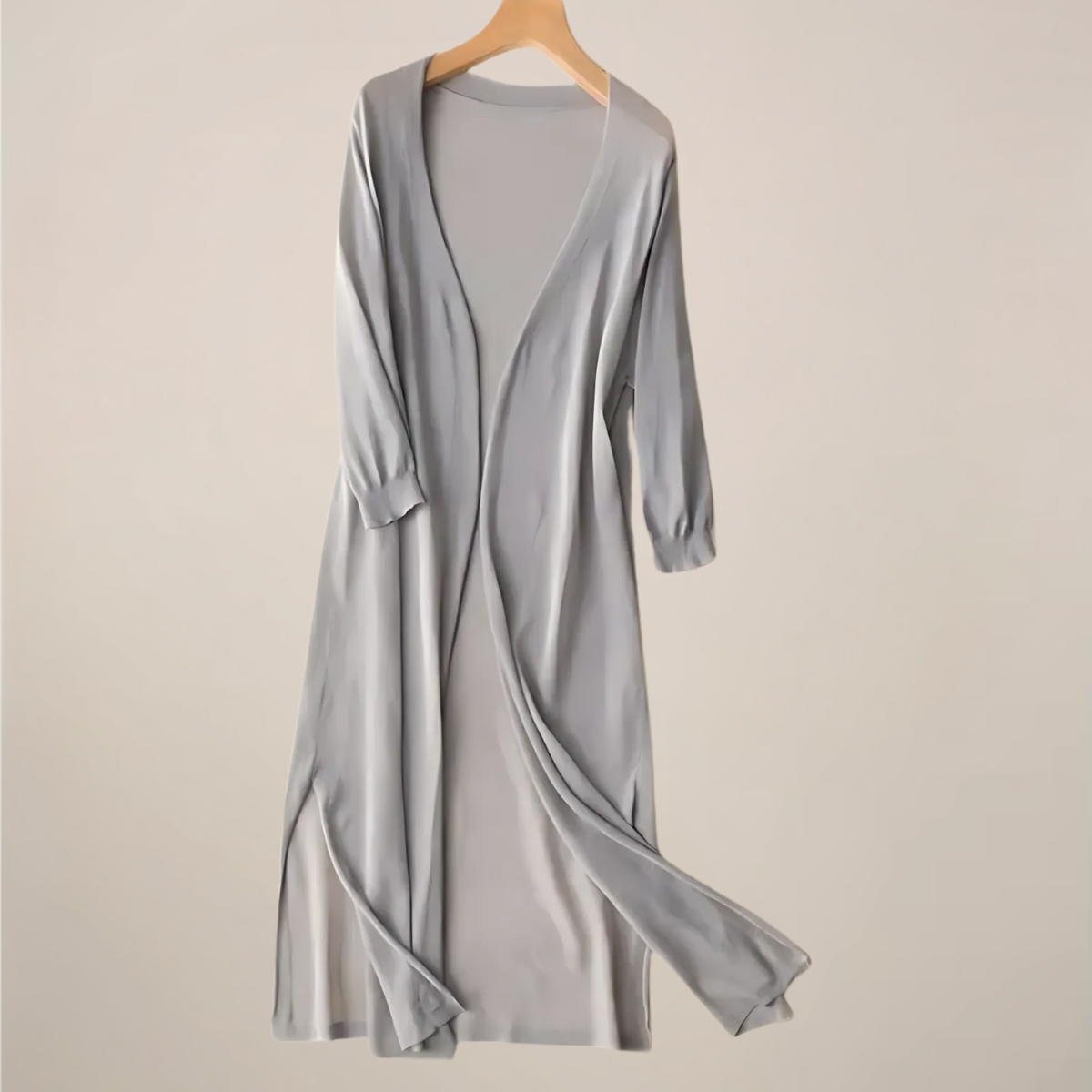 Chic Öppen Framsida Dam Stickad Kofta för Vardagsbruk