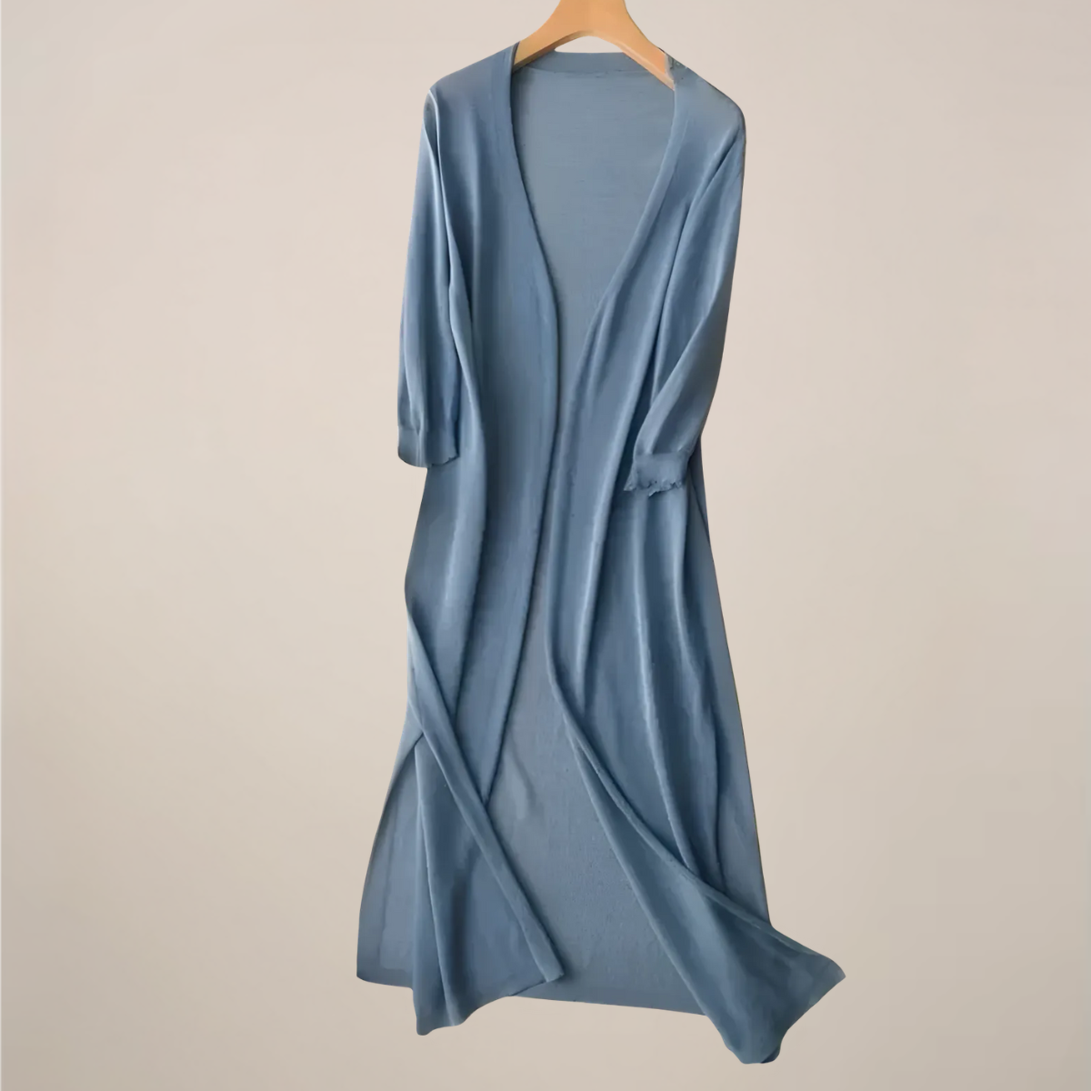 Chic Öppen Framsida Dam Stickad Kofta för Vardagsbruk