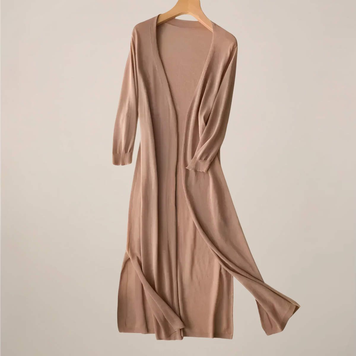 Chic Öppen Framsida Dam Stickad Kofta för Vardagsbruk