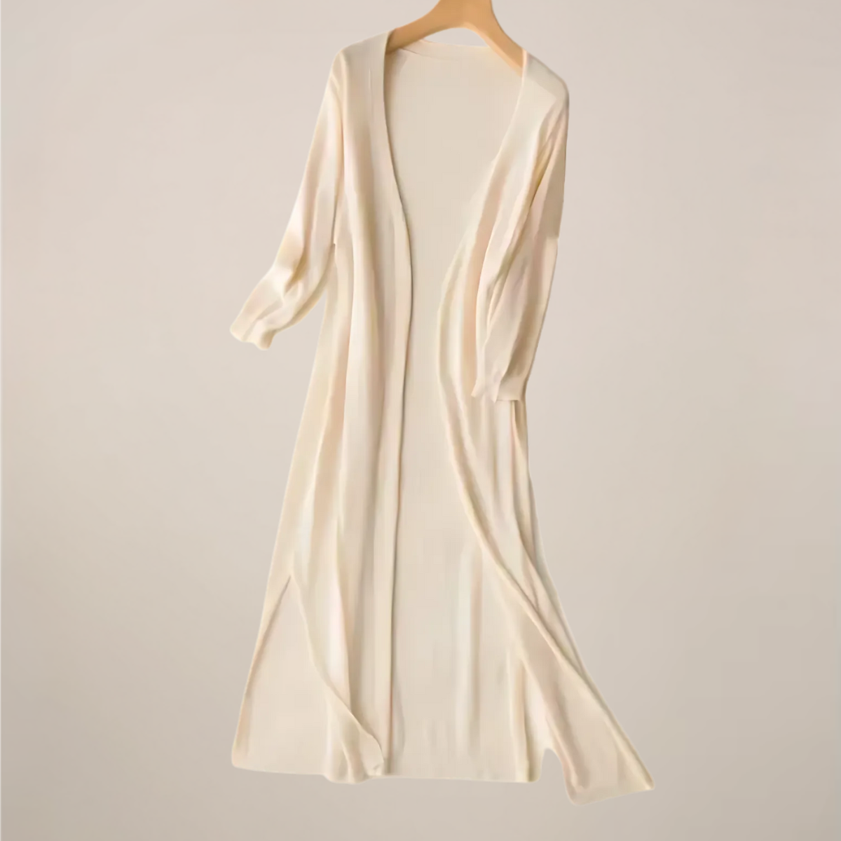 Chic Öppen Framsida Dam Stickad Kofta för Vardagsbruk