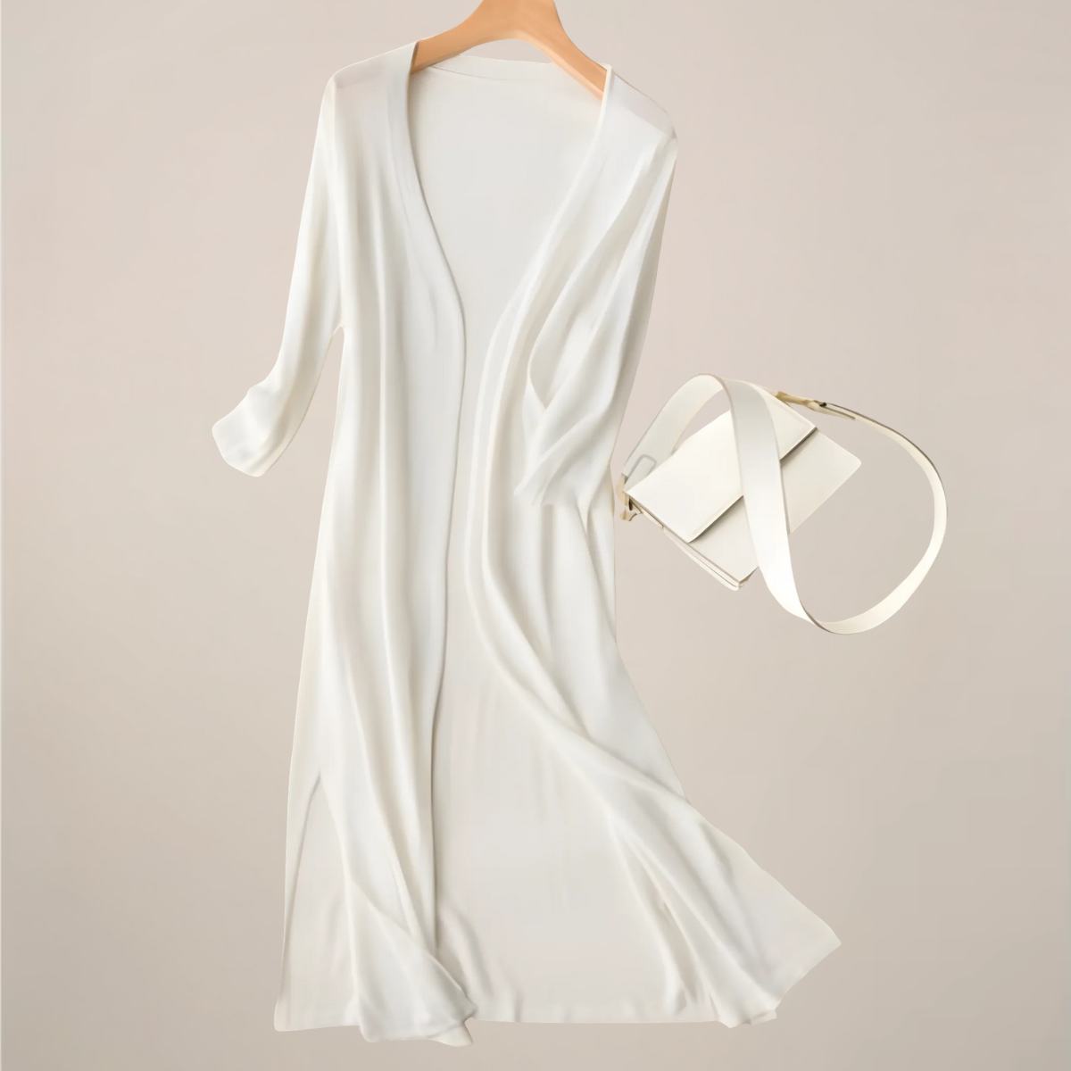 Chic Öppen Framsida Dam Stickad Kofta för Vardagsbruk