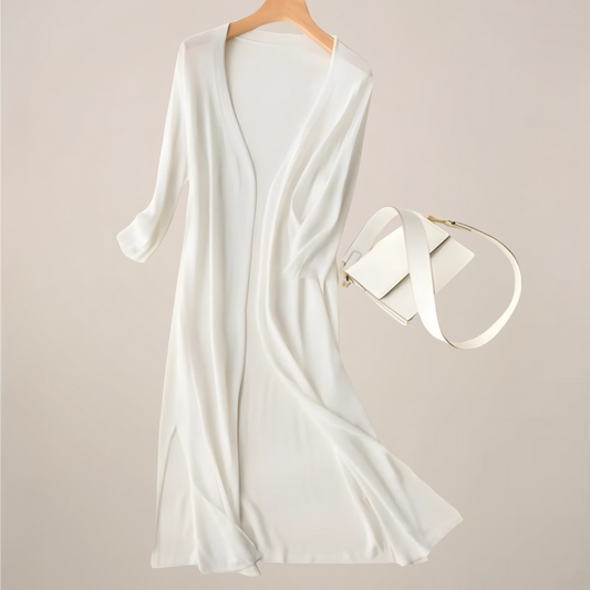 Chic Öppen Framsida Dam Stickad Kofta för Vardagsbruk