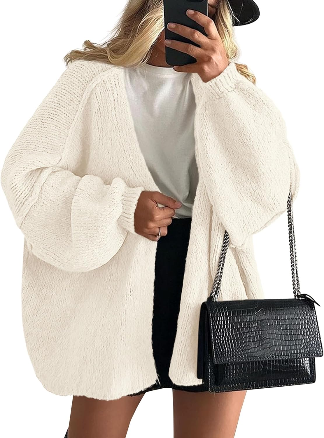 Mysig Stickad Kofta för Vardagsbruk