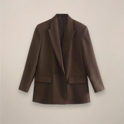 Chic Oversized Dubbelknäppt Blazer för Höst/Vinter