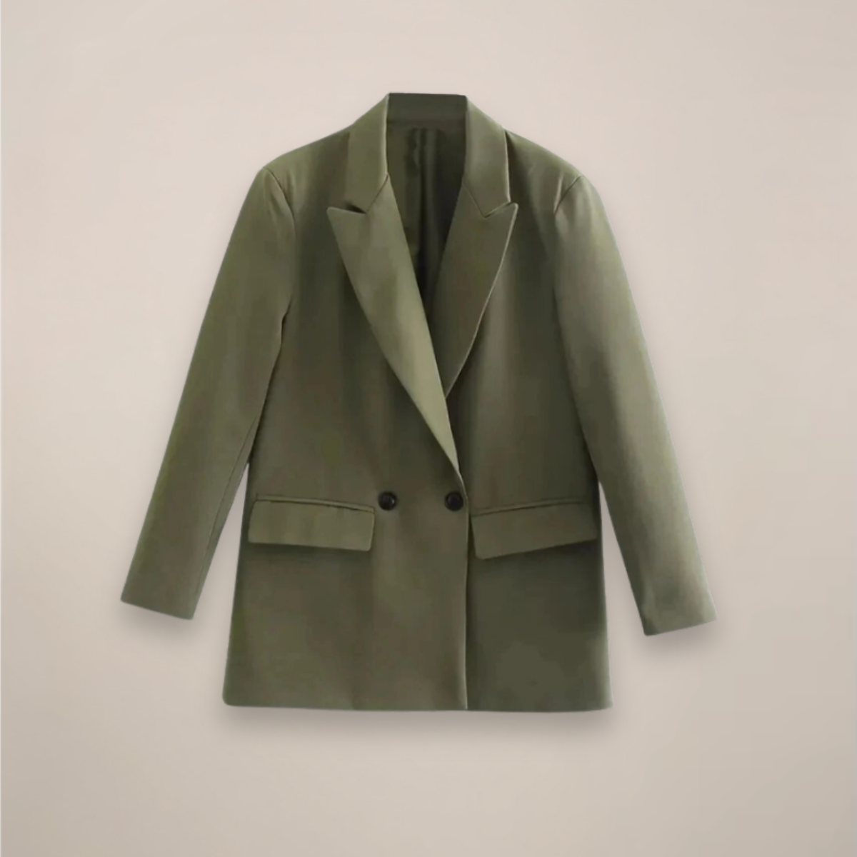 Chic Oversized Dubbelknäppt Blazer för Höst/Vinter