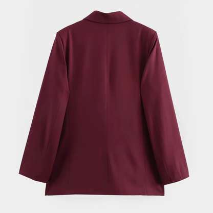 Chic Burgundy Blazer för Smart-Casual Evenemang