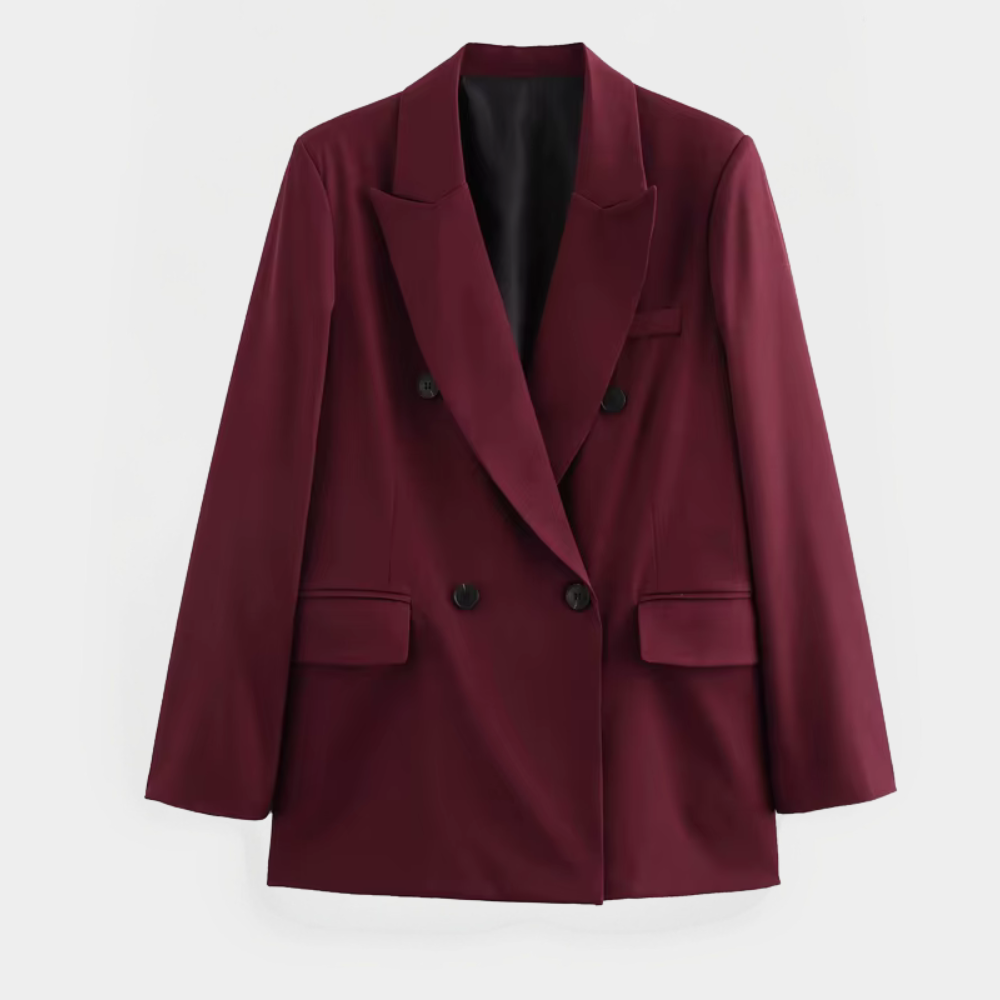 Chic Burgundy Blazer för Smart-Casual Evenemang