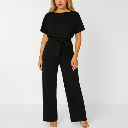 Chic Kvinnors Kortärmad Knytband Jumpsuit för Alla Tillfällen