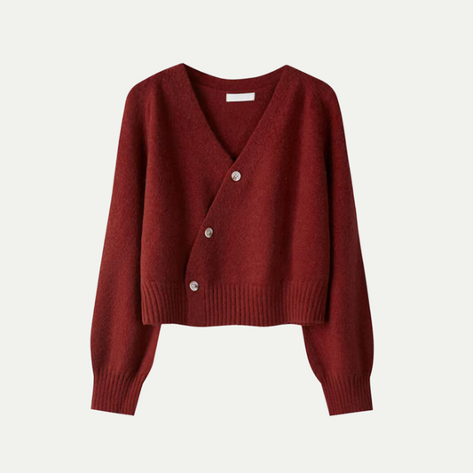 Chic V-ringad stickad cardigan för kvinnor för alla tillfällen