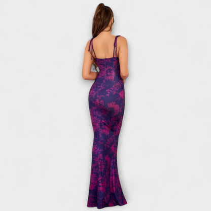 Thalia Blommig Klänning för Speciella Tillfällen