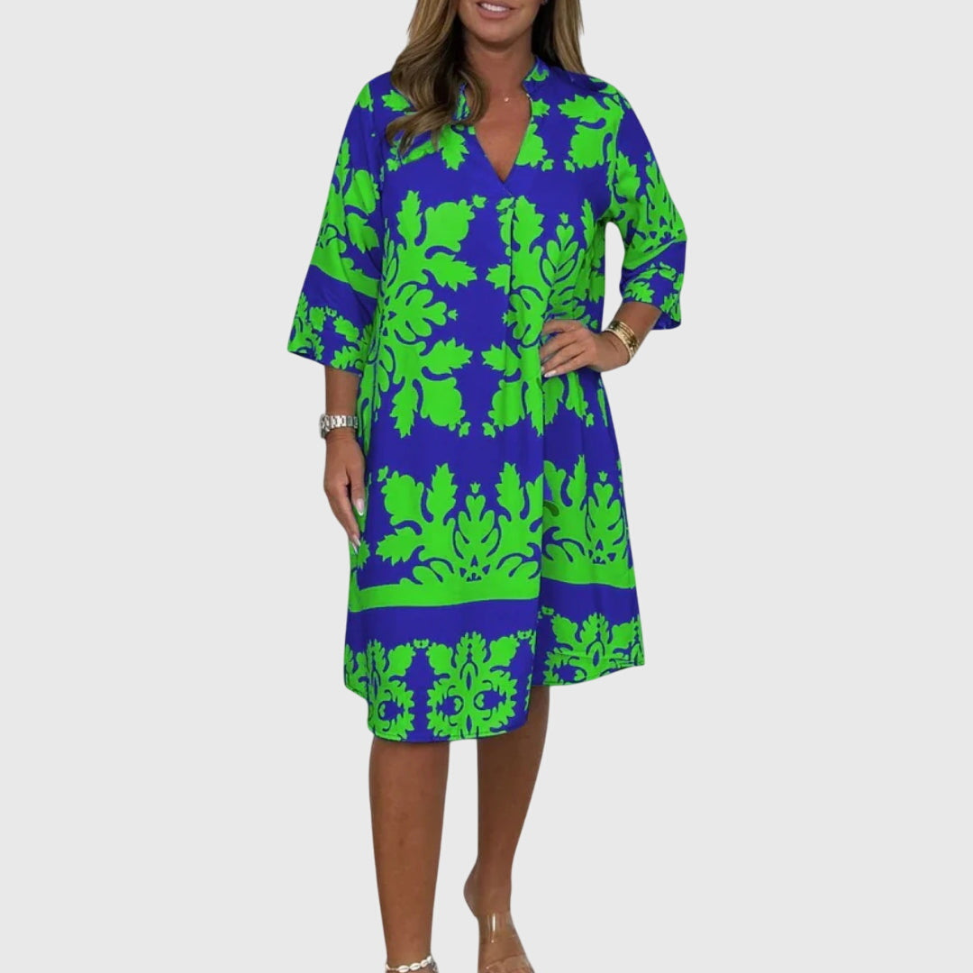 Daisy | Chic Blommig Klänning för Vårens Evenemang