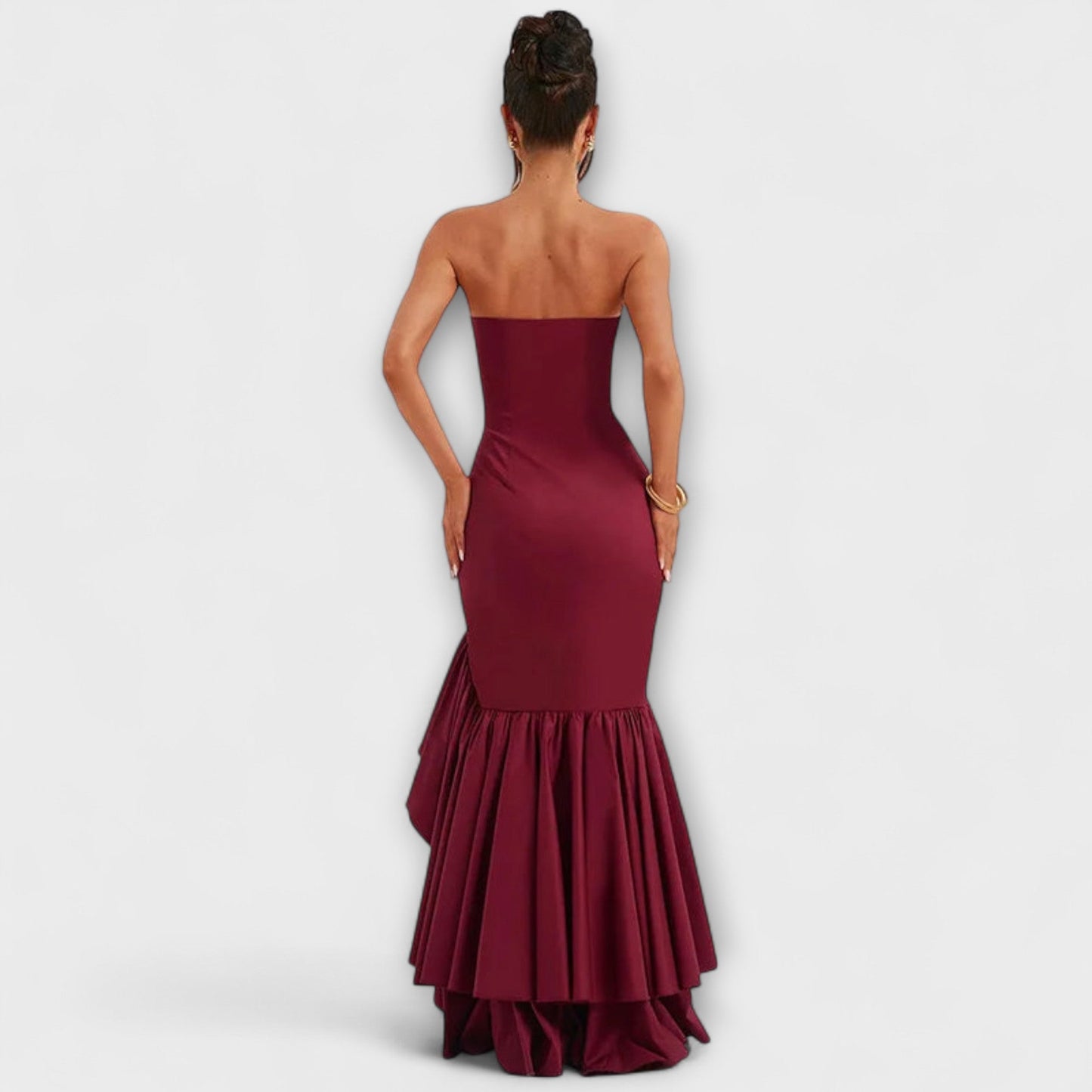 Zuri Off-Shoulder Maxi Klänning för Chic Evenemang