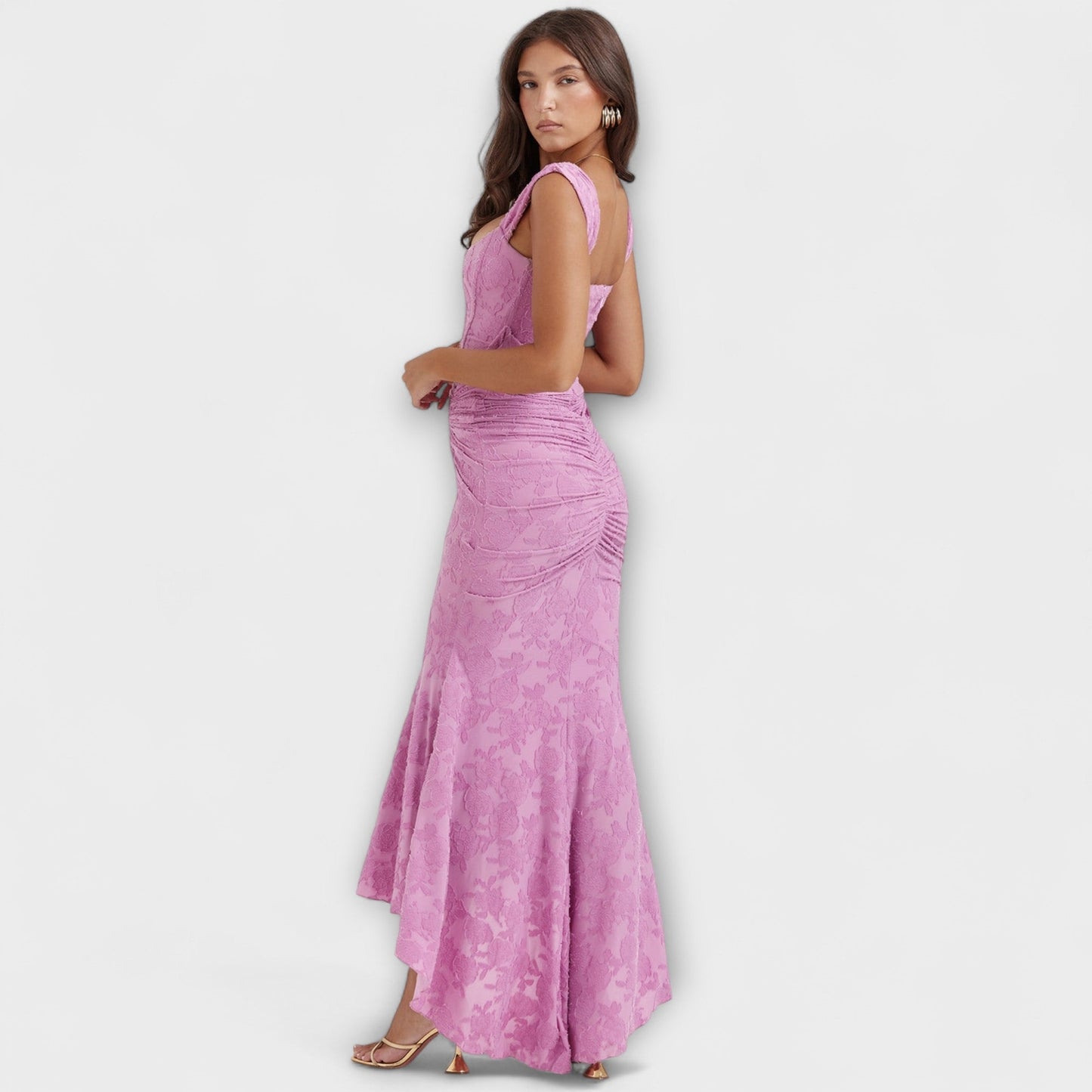 Renske - Chic Korsett Lång Klänning för Evenemang