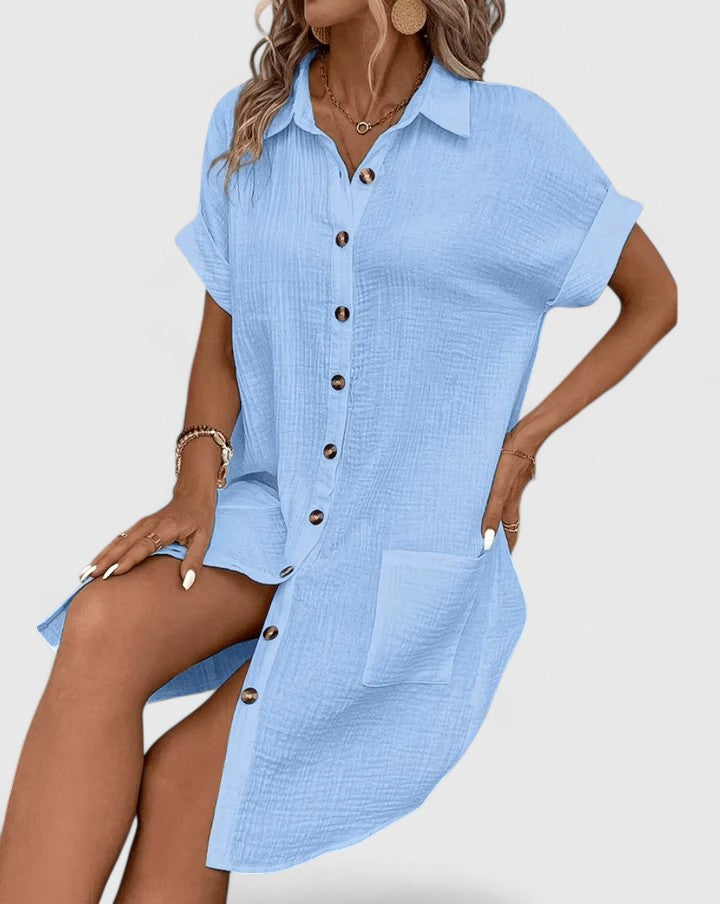 Gianelleza™ | Chic Midi Klänning för Alla Tillfällen