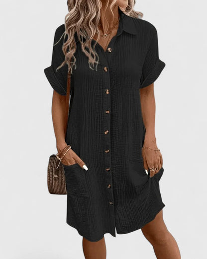 Gianelleza™ | Chic Midi Klänning för Alla Tillfällen