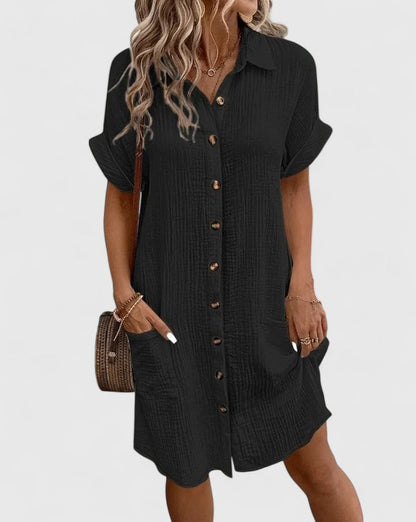 Gianelleza™ | Chic Midi Klänning för Alla Tillfällen