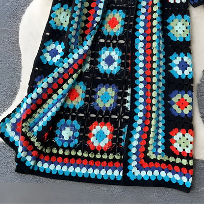 Amelia - Handgjord Virkad Kofta för Vardagsbruk